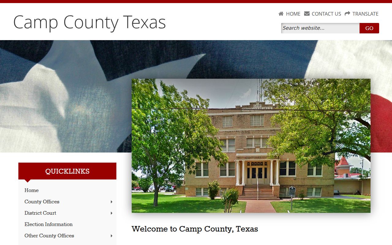 Camp County government routes for Pittsburg criminal records